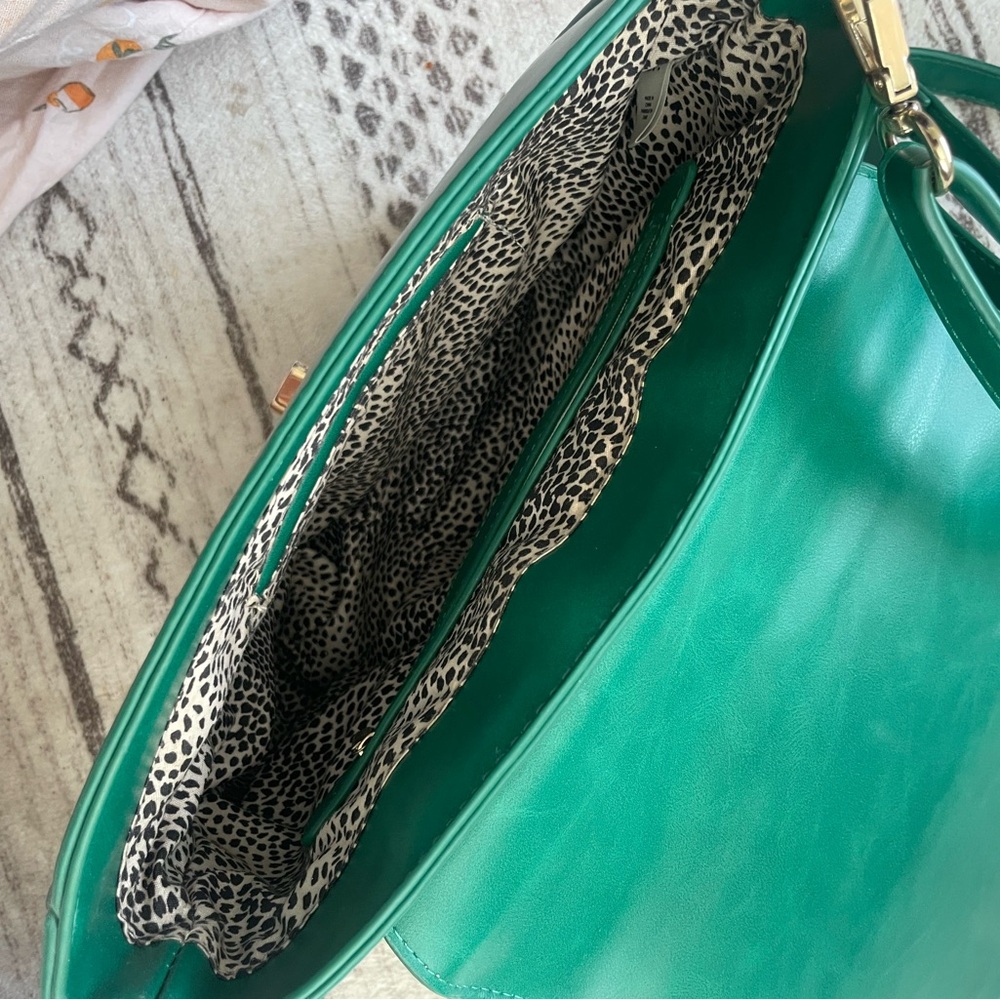 Green Leather Crossbody Bag - Picture 3 of 5